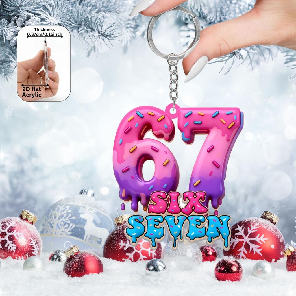 2D flat acrylic keychain - multiple colors available, perfect for backpack decoration and car key pendant