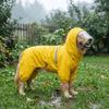 Windproof Dog Rain Cloak Reflective Pet Waterproof Cloak Dog Jumpsuit Dog Poncho  Outdoor Walking