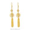 Cross-Border Hot Style  Brass 18K Gold Plated Earrings Long Tassel Earrings Earrings Wedding Sand Gold Jewelry