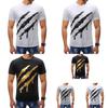 Hochwertiges Herren Sommer Marken Kurzarm Krallenflaggen Druck O-Ausschnitt Schlankes T-Shirt Tops Für Stilvollen Komfort