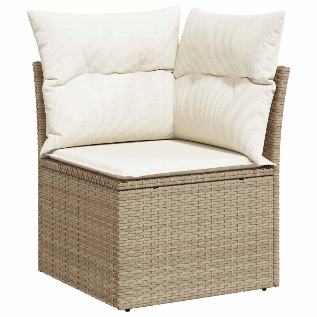 Garden Sofa Set with Cushions 8 Pcs Beige and Cream