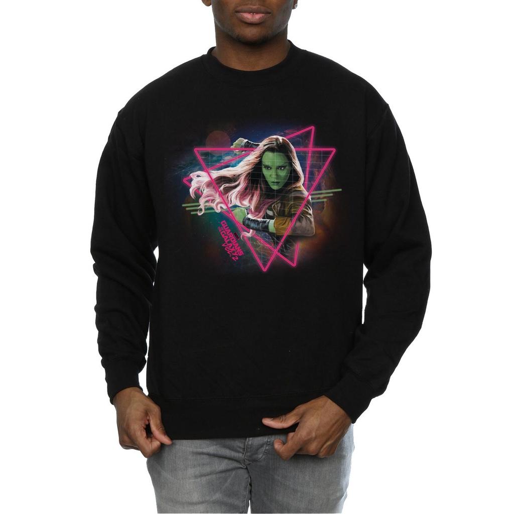 Marvel Mens Guardians Of The Galaxy Neon Gamora Sweatshirt