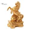 Resin Statue Horse Ornament Golden Finish Versatile Figurine Symbol of Tabletop Decoration Strength Success Zodiac Home Decor Durable