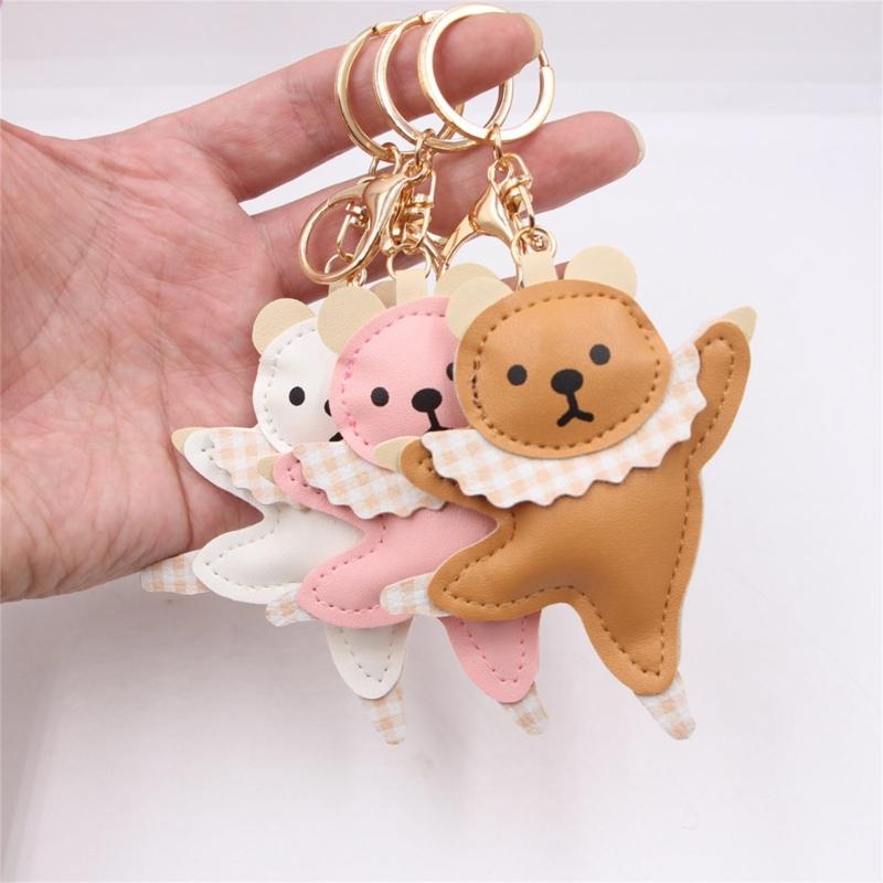 Ballet Dancing Bear Keychain Playful Ballet Bear Keychain Pendant Accessory for Adding Charm To Your Style