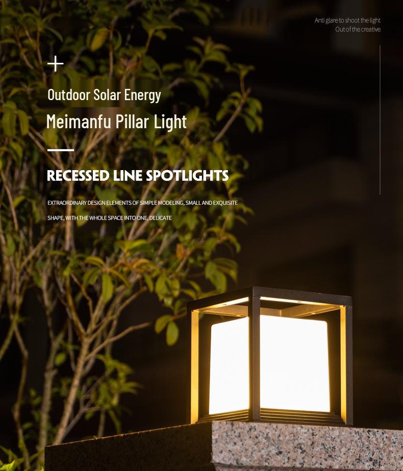 Waterproof Solar Outdoor Lamp - Gate Post & Courtyard Light