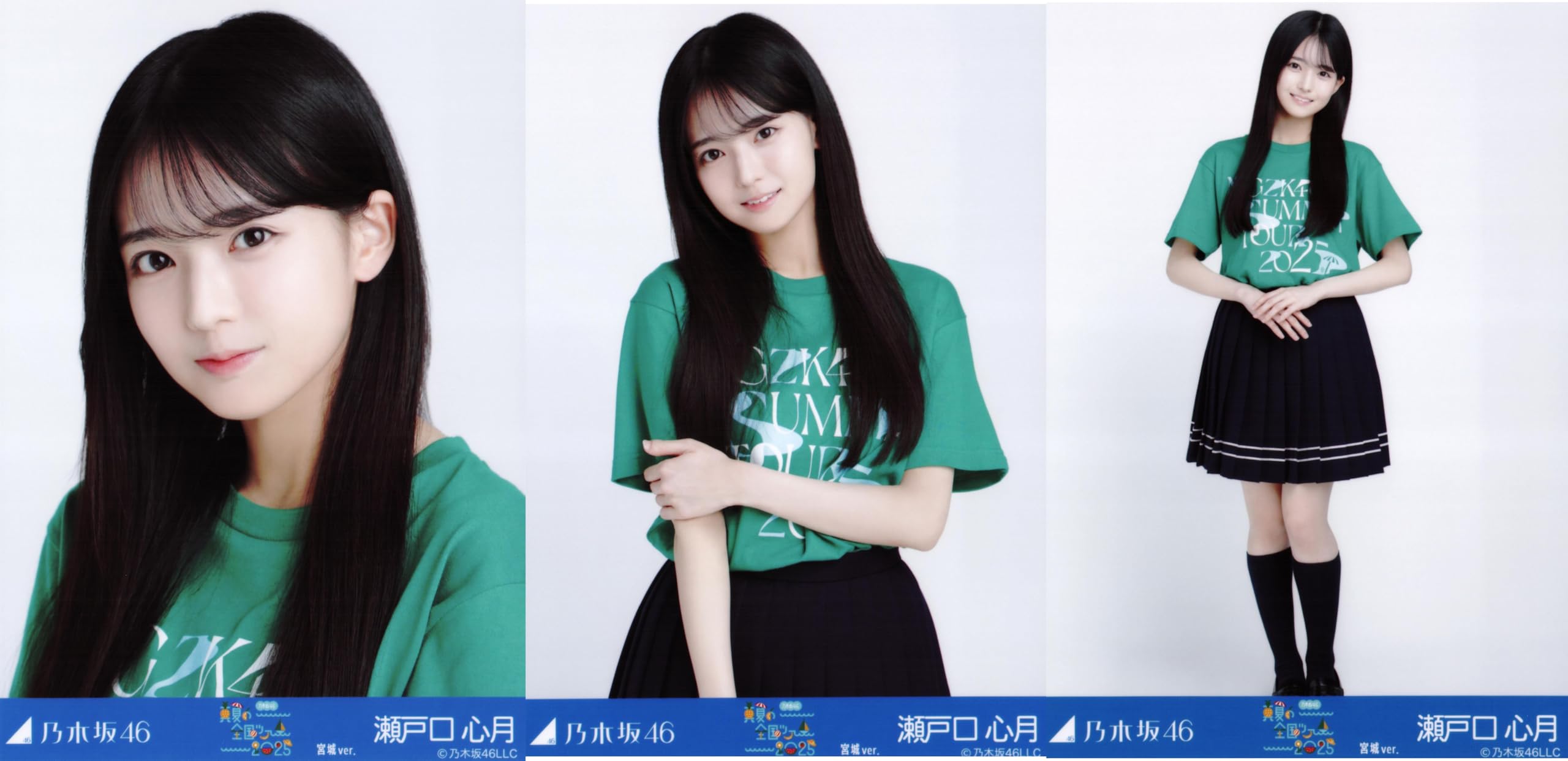 

Nogizaka46 Raw Photo Midsummer National Tour 2025 T-shirt Miyagi ver. Complete set of 3 Setoguchi Shingetsu