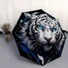 1pc Blue-Eyed White Tiger Automatic Opening and Closing Umbrella - Small Umbrella Suitable for Various Occasions C094
