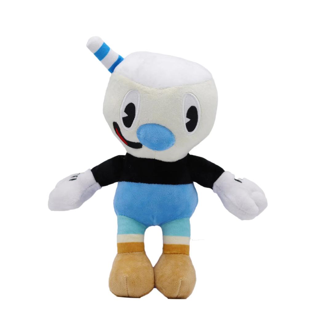 24cm Cuphead Plush Toys Mugman Game Doll Toys Adventure Game Soft Stuffed Plush for Kids Birthday Gift