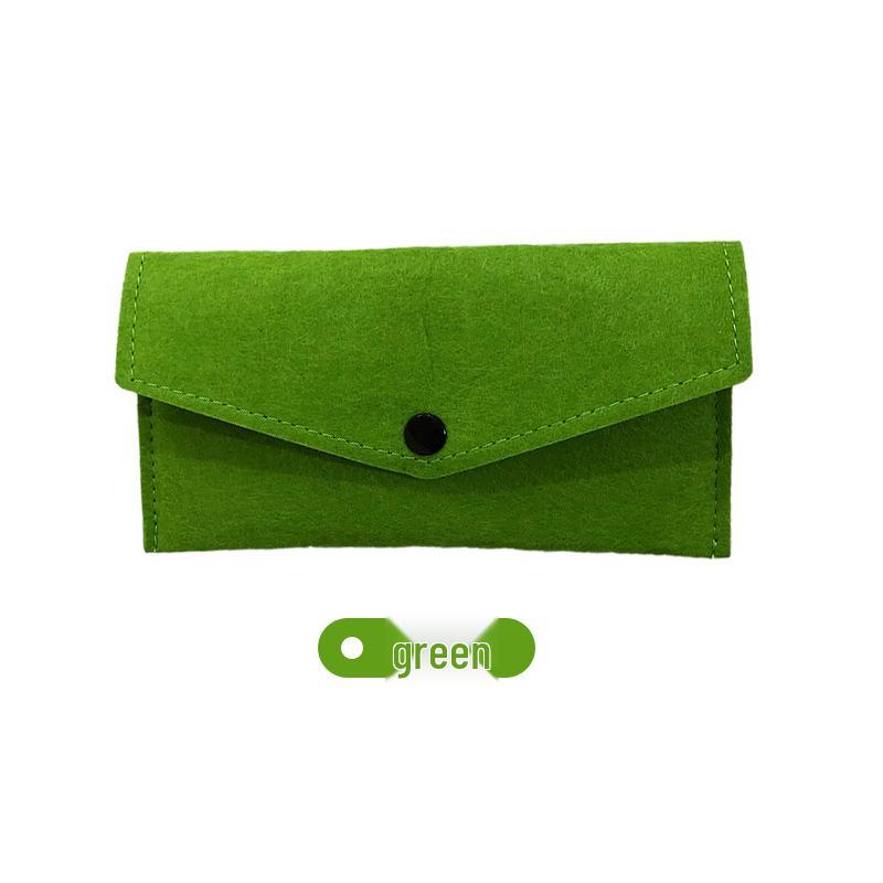 

Модный фетровый чехол для очков и солнцезащитных очков, унисекс, тонкий чехол для мобильного телефона зелёный