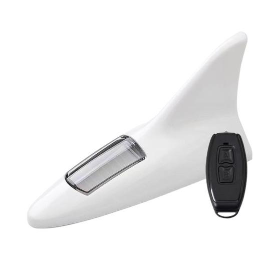 Solar Shark Fins Antenna Light for Car Roof Top LED Warning Lamp with Magnetic Mount Waterproof Auto Tail Decorative Night Safety Light for Cars