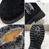 Fashion Luxury Designer Faux Suede Ankle Boots Women Winter Mid Calf Chelsea Boots Fur Shoes Warm Short Plush Flat Snow Goth Botas Mujer