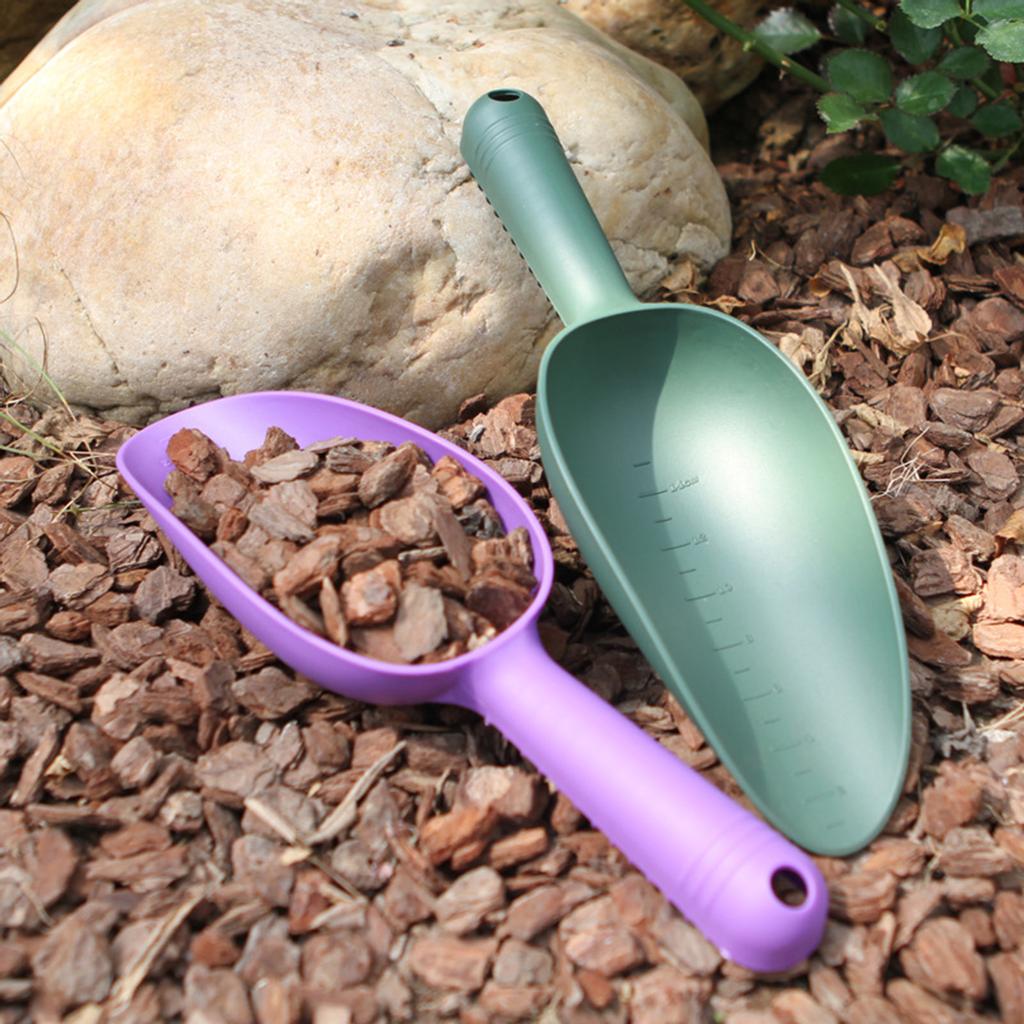 4PCS Garden Shovel Set PP Portable Small Hand Shovels Gardening Tools with Scale for Soil Planting