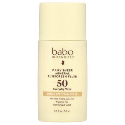 Daily Sheer Fluid Mineral Sunscreen 50, Fragrance Free, 50Ml(1.7Fl Oz)
