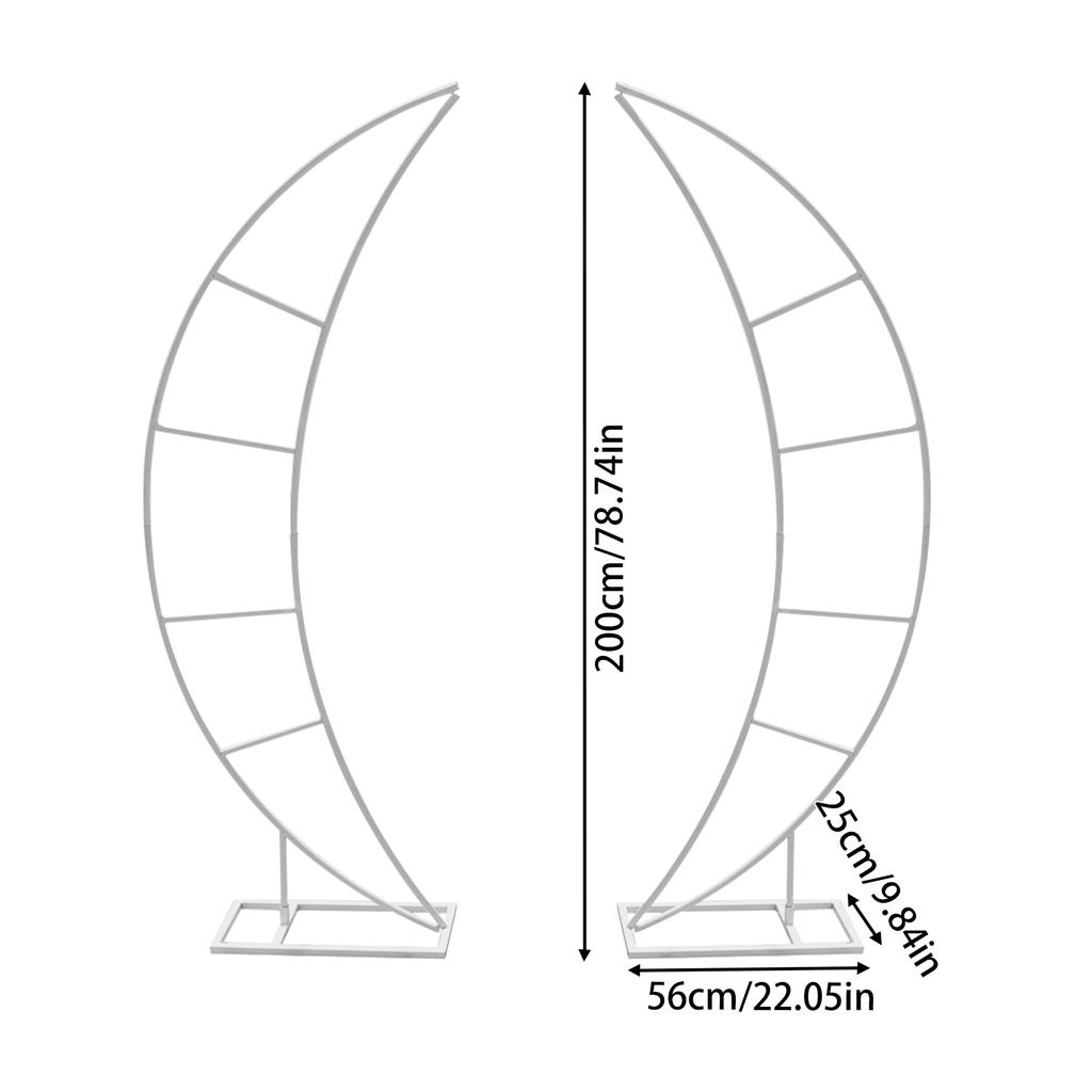 Wedding Arch Stand 2 Pack White 2 Meters Polygonal Wedding Stand Carbon Steel Support for Wedding Decoration Party Event