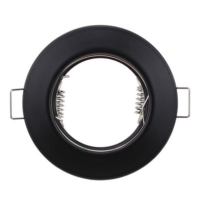 1/10 PCS GU10 MR16 Spot Encastré Cadres Noir Chrome pour Plafond Spot Orientable Rond Support de Lampe