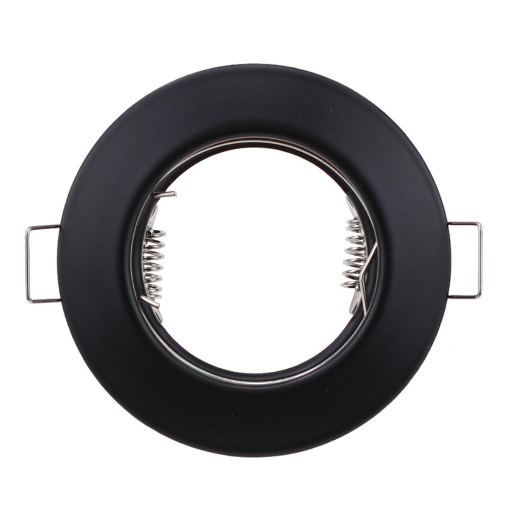 1/10 PCS GU10 MR16 Spot Encastré Cadres Noir Chrome pour Plafond Spot Orientable Rond Support de Lampe