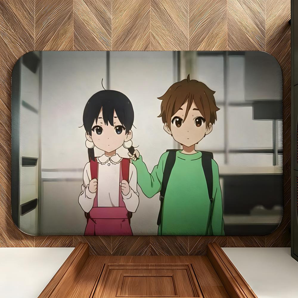 Anime T-Tamako Love S-Story Floor Mat Soft Flannel Floor Mat Suitable for Entryways, Living Rooms, Bedrooms, and Bathrooms