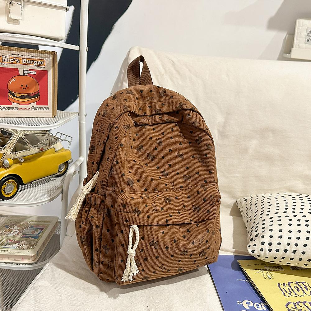 Corduroy Spring/Summer New Mini Backpack Commuter Versatile Small Backpack Outward Travel Small Bag Leisure Backpack