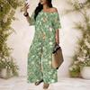 Women Plus Size Two Piece Suit Batwing Sleeve Top Loose Long Pants