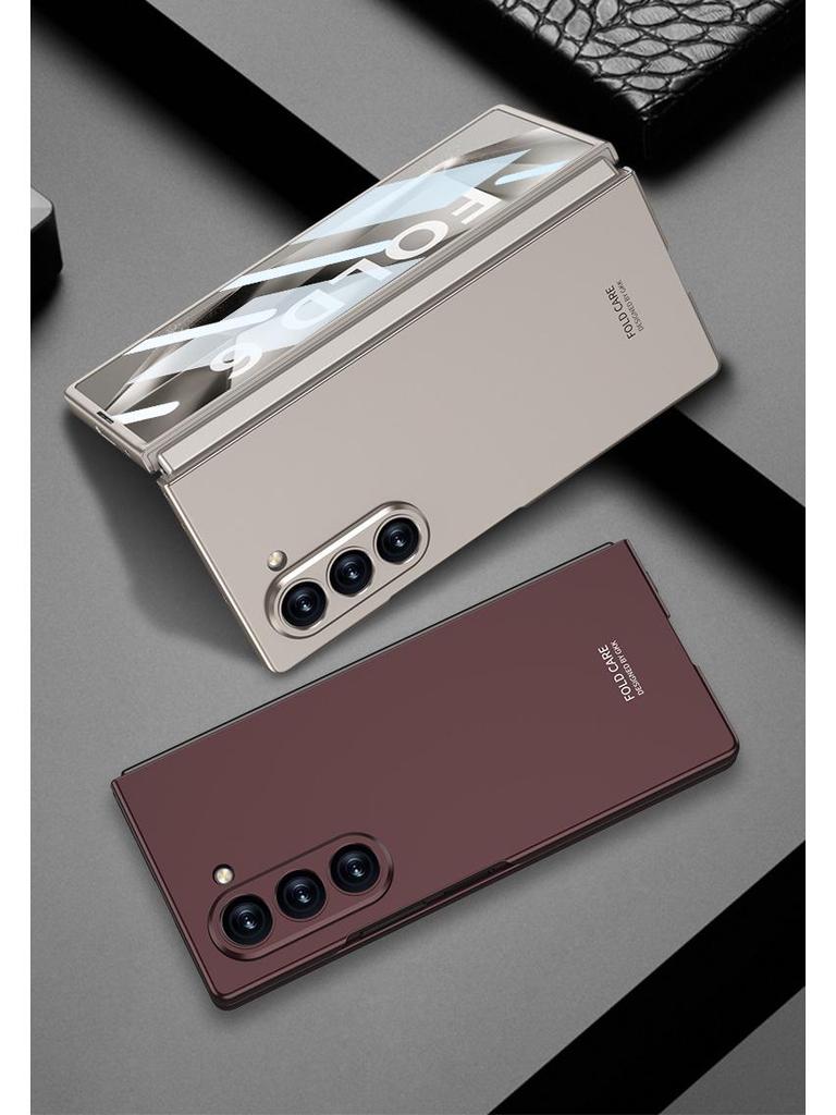 Durable Ultra-Thin Galaxy ZFold6 Case: Foldable Anti-Fall Hard Shell & Screen Protector