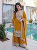 Completo da donna Sharara Salwar Designer in Faux Georgette Indian Bollywood Party Wear Salwar Kameez