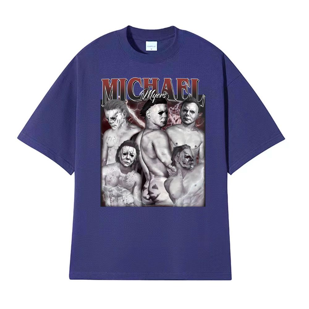 Michael Myers Sexy Vtipná Halloweenová Grafická Trička Unisex Dámské Oblečení Móda Vintage Tričko Krátký Rukáv Nadměrná Trička
