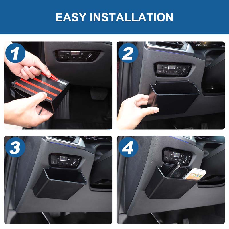 For BMW 3 Series G20 2020-2026 ABS Car Dashboard Side Left Hanging Storage Box Trim Phone Holder Organizer Box Car Accessories