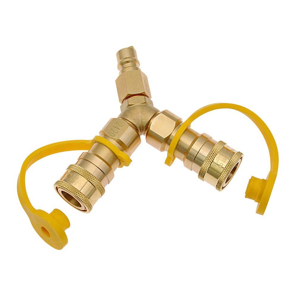 

Швидкознімний газовий Y-подібний з єднувач 3/8 дюйма Генератор, Нагрівач, Причіп для RV 3/8 Inch