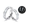 Lichtjahr Leuchtende Sterling Silber Partnerringe - Exquisites Offenes Design