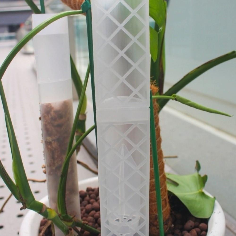 D-Shaped Self-Watering Plant Drip Adjustable Flow Rate Plastic Moss Column Pole Automatic Watering Plants Growth Stand