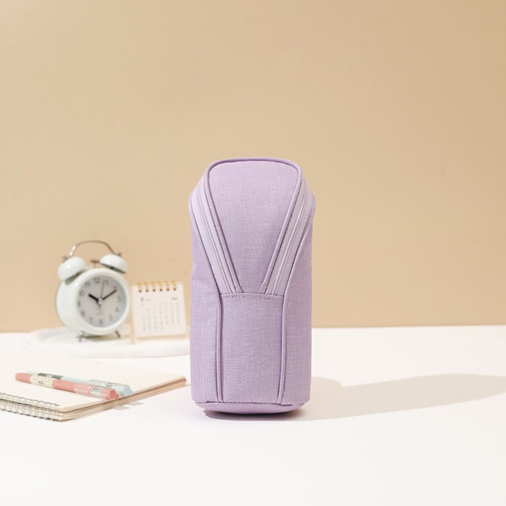 Standing Pen Bag Large Capacity Vertical Pencil Case Foldable Stationery Storage Organizer  Adults
