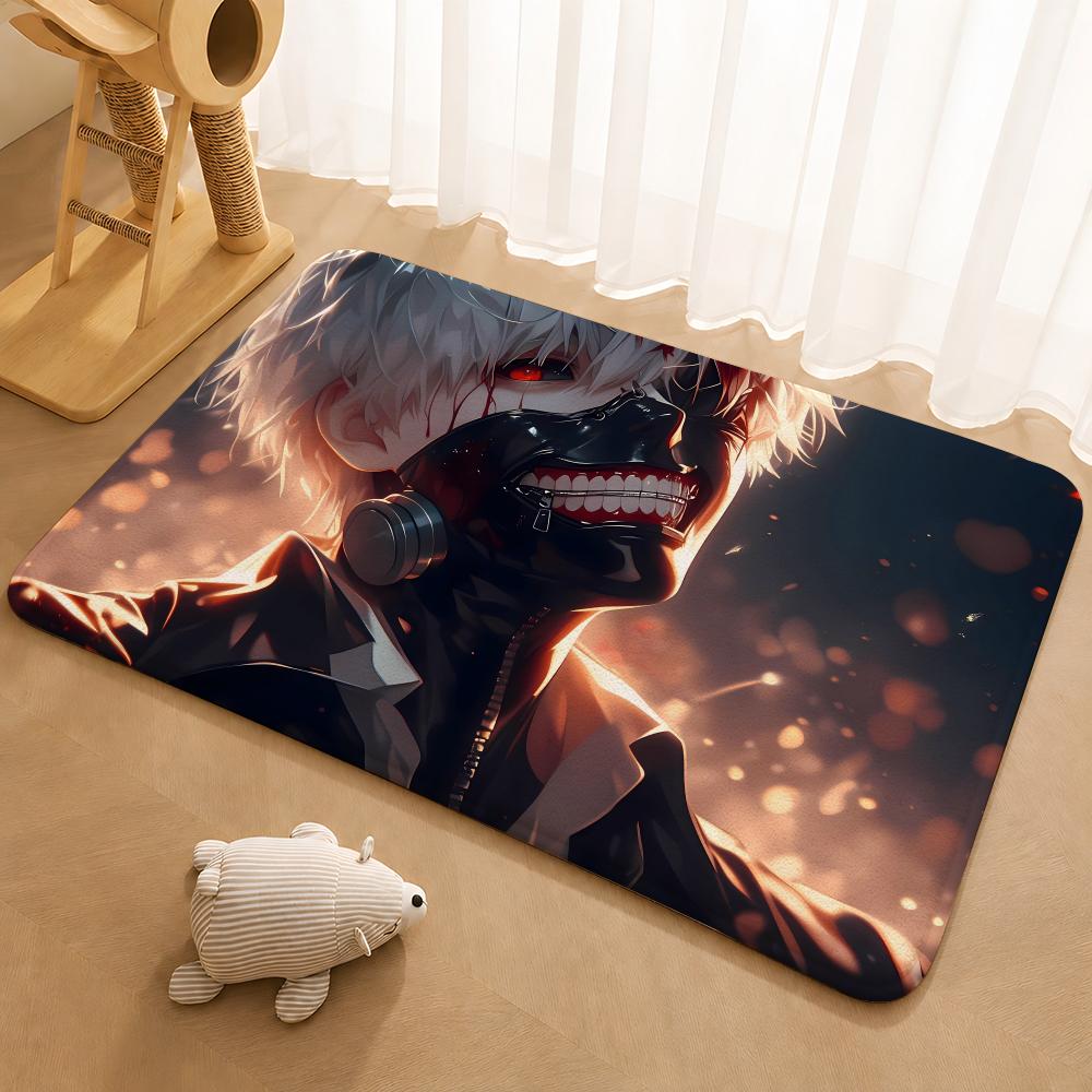 Tokyo Ghoul Floor Mat Floor Mat Soft Flannel Non-Slip Door  Rug for Living Room