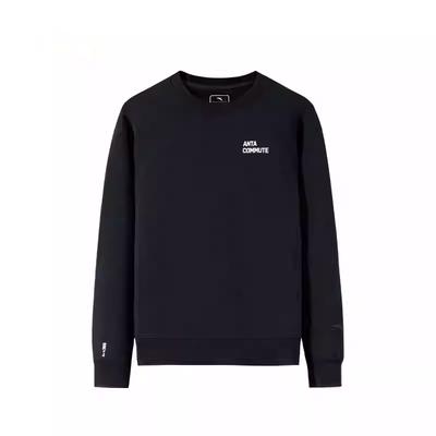 Comfortable Breathable Versatile Casual Sweatshirt Men Tops Basic-Black 152447750S-1