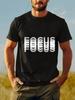 FOCUS Casual Short Sleeve T-Shirt for Men And Women - Striking 'FOCUS' Graphic Design