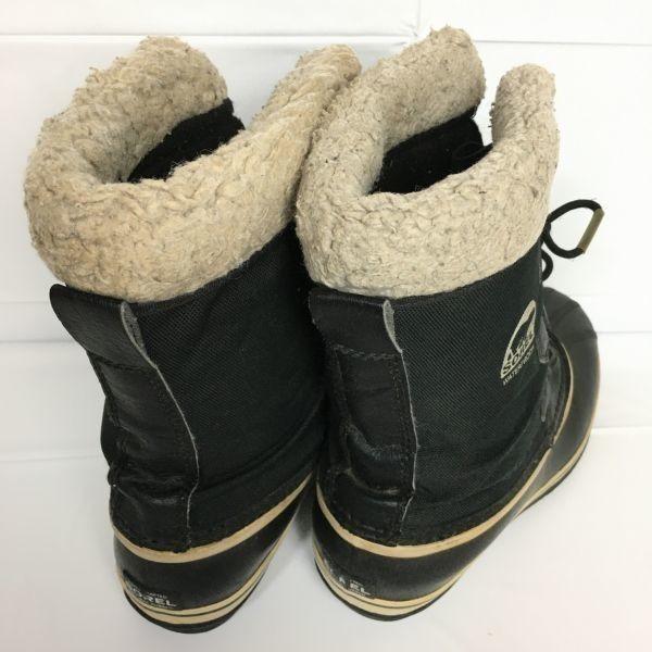 SOREL Snow Boots Liner Included Size 7 24.5-25.0-25.5 Black(USED)