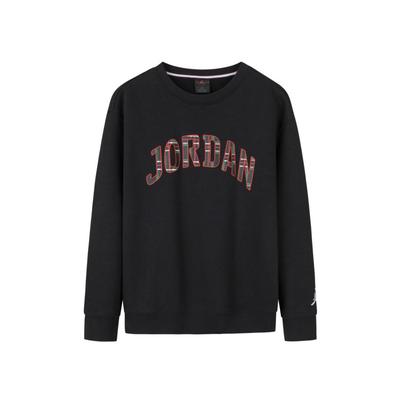 Jordan Felpa con cappuccio in pile calda confortevole delicata sulla pelle maniche lunghe felpe per bambini nero JD2442078GS-002