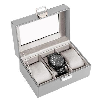 ProCase Watch Box for 3 Slot Watch Watch Storage Watch Holder Organizer for Watch Display Case with Glass Lid Men, Men's Case, Men,