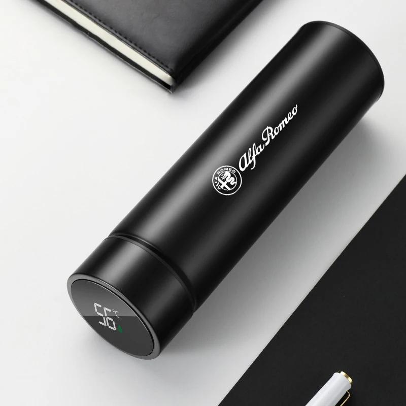 For Alfa Romeo 4C 159 Spider Giulia Giulietta 156 Tonale Coffee thermos leak proof car vacuum bottle travel portable thermos cup