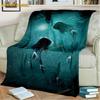 Whale Shark Blanket Soft Warm Throw Fleece Blanket Shark Sheet Bedspread Sofa Throw Light Thin Mechanical Wash Flannel Blankets