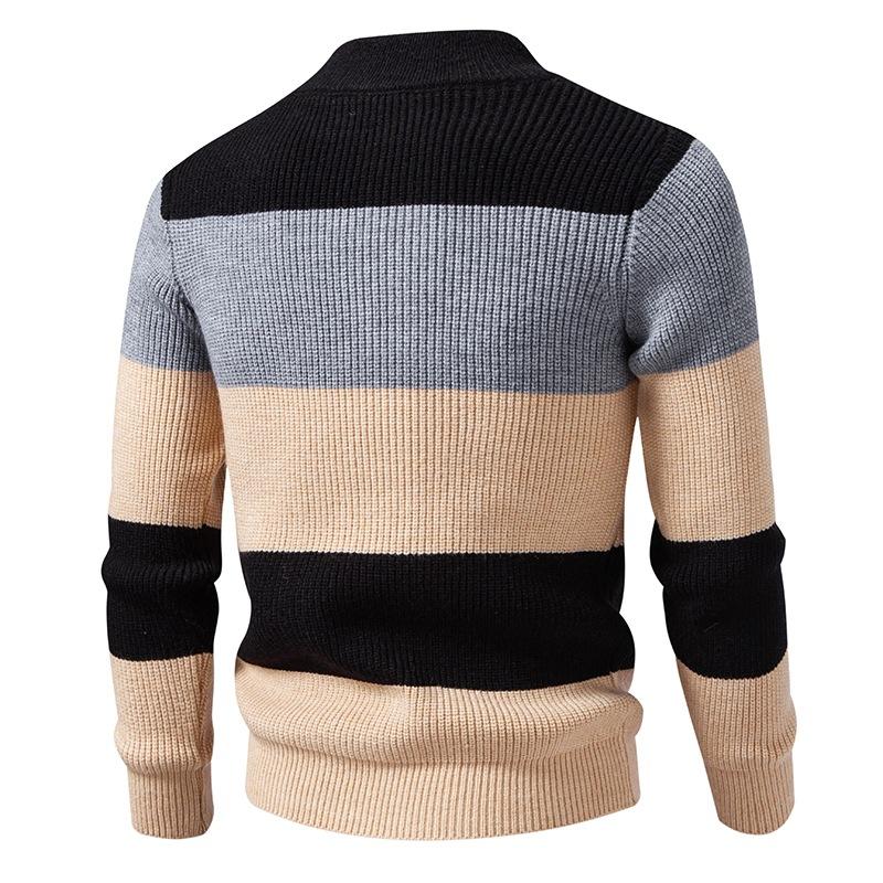 Quarter Zip Sweater for Men Fall Winter Slim Fit Knit Mock Neck Half Zip Long Sleeve Ribbed Sweaters Men's Business Casual Warm Golf Pullover Tops