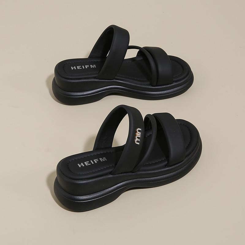 

CRLAYDK Женские сандалии на платформе, шлепанцы с открытым носком, летняя женская пляжная обувь, повседневная обувь для ходьбы, удобные нарядные тапочки 40