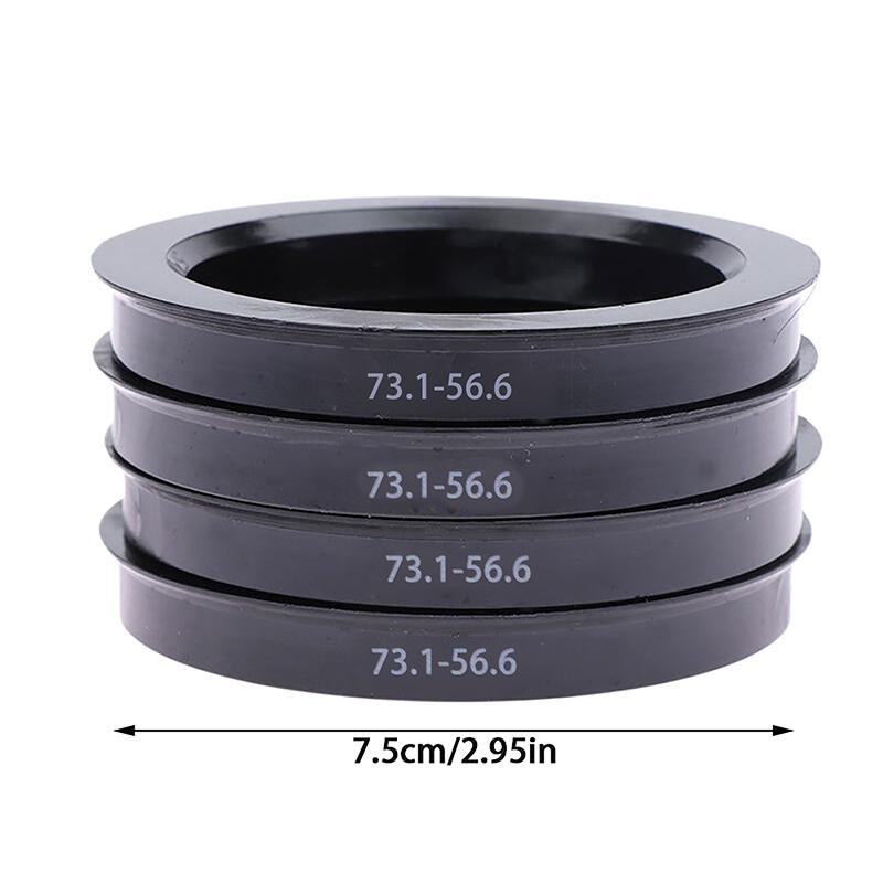 Aluminum Alloy 4Pcs Wheel Hub Center Ring Car Wheel Bore Collar 66.1-57.1,67.1-57.1,67.1-60.1,67.1-66.1,74.1-72.6