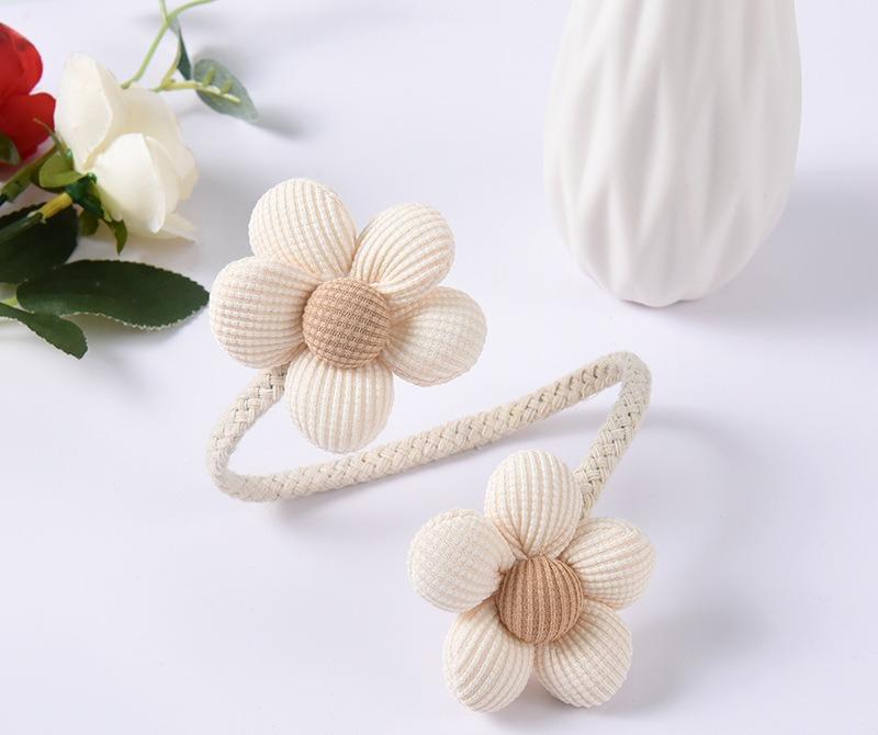 Cute Flower Twist Curtain Tiebacks, Colorful Kids' Room Decor, Punch-Free Adjustable Soft Furnishings Accessories.