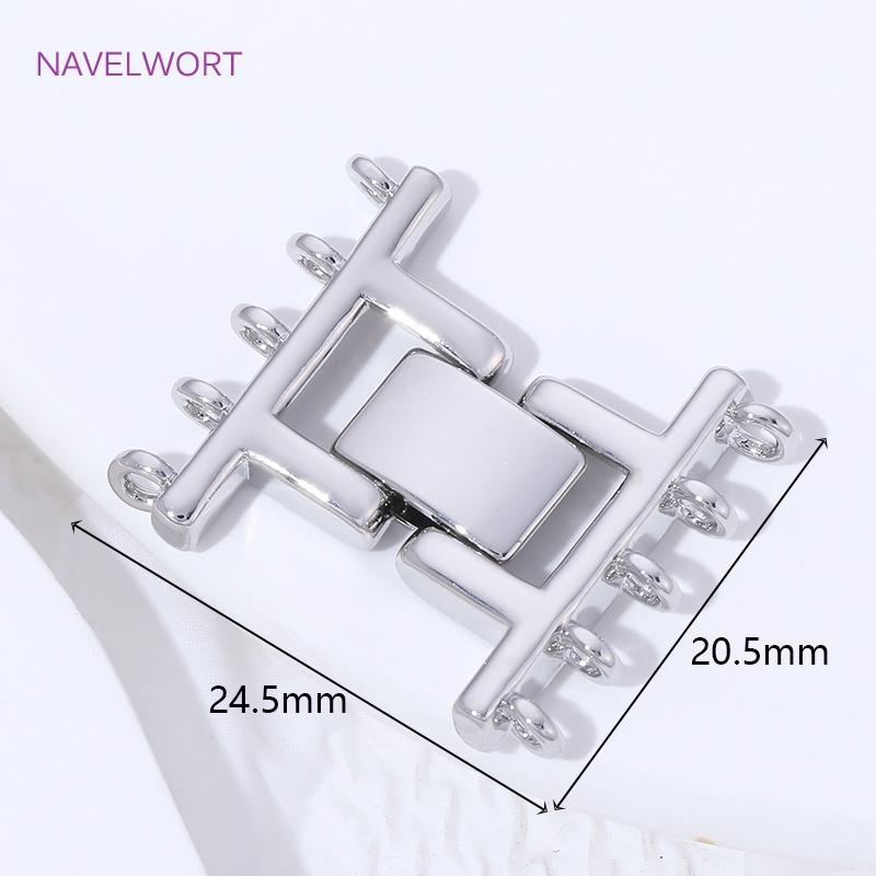 18K Gold Plated Pearl Clasps Fasteners,Brass Jewelry Clasps Connector For Bracelets Making,DIY Jewelry Making Accessories