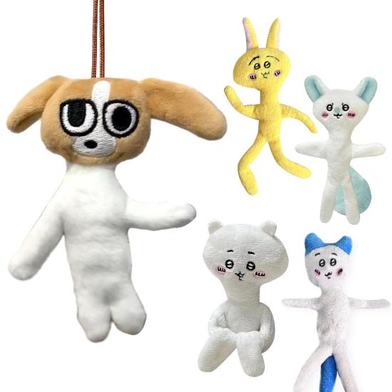 Pingente de Pelúcia Torcível Articulável Animal de Pelúcia Macio para Mochila Chaveiro Feio Charmoso Decoração de Anime para Quarto Mesa Estante Coleção