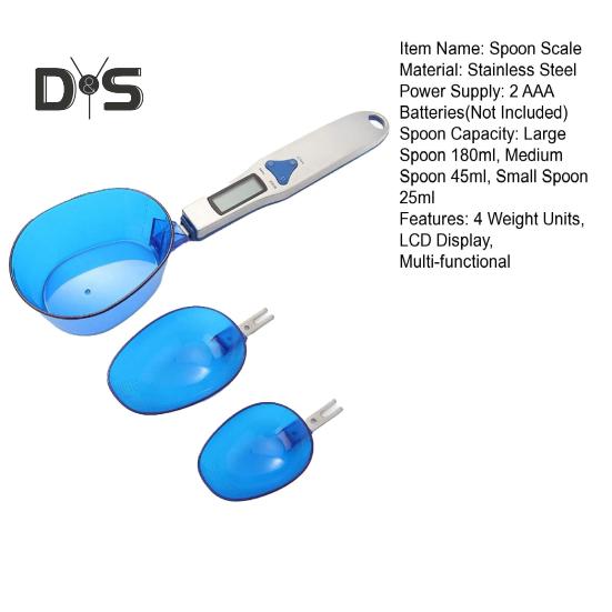 3Pcs/Set Digital Measuring Spoon Scale 25/45/180ML 4 Weight Units LCD Display Milk Powder Liquid Seasoning Food Weighing Scoop Kitchen Gadgets