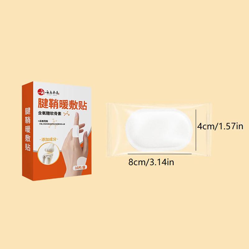 10 Pcs/Box Tendon Sheath Heat Compress Patch Finger Wrist Joint Care Sticker