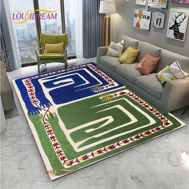 Ancient Egyptian Abstract Carpet for Living Room Bedroom Rug Kitchen Door Kids Unslip Floor Mats Photography Props Alfombra Rug