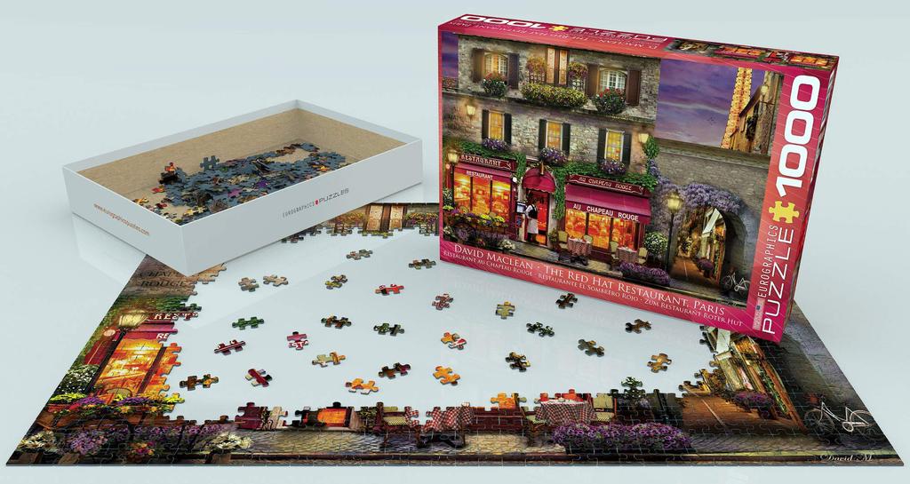 1000 Piece Jigsaw Puzzle Red Hat Restaurant Paris 6000-0963
