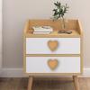 6 Pack Furniture Handles Cabinet Heart Shaped Wooden Handles Drawer Handles Solid Wood Cute Children\'s Room Handle Cabinet Door